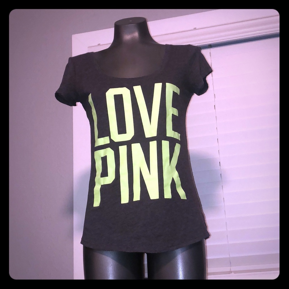 Grey “love pink” t-shirt